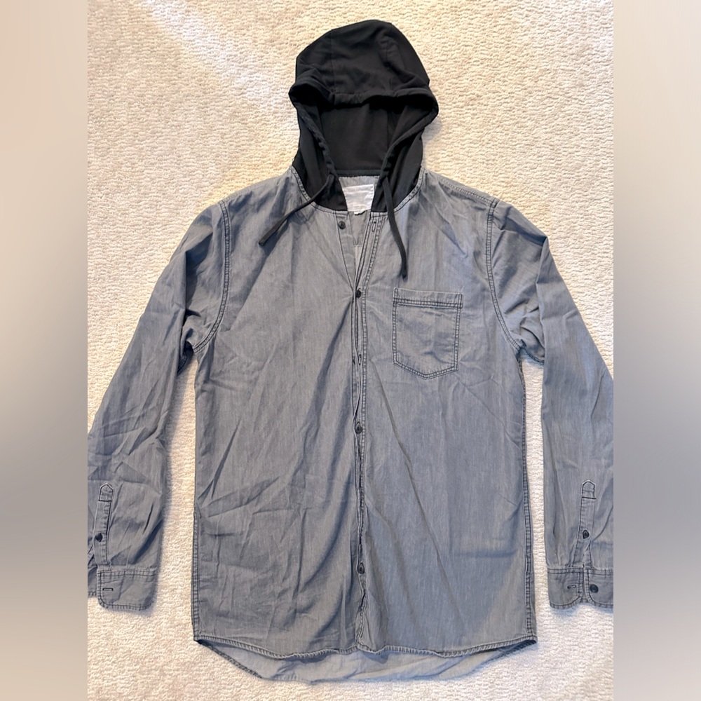 Men’s PacSun Gray Hooded Long Sleeve - M